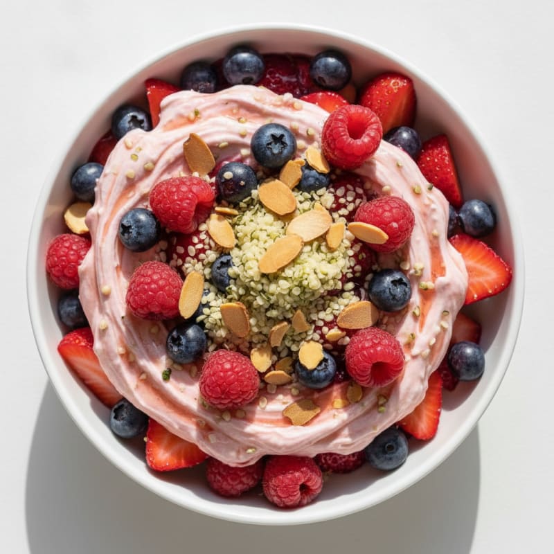Silky Protein Yogurt Parfait with Fresh Berries