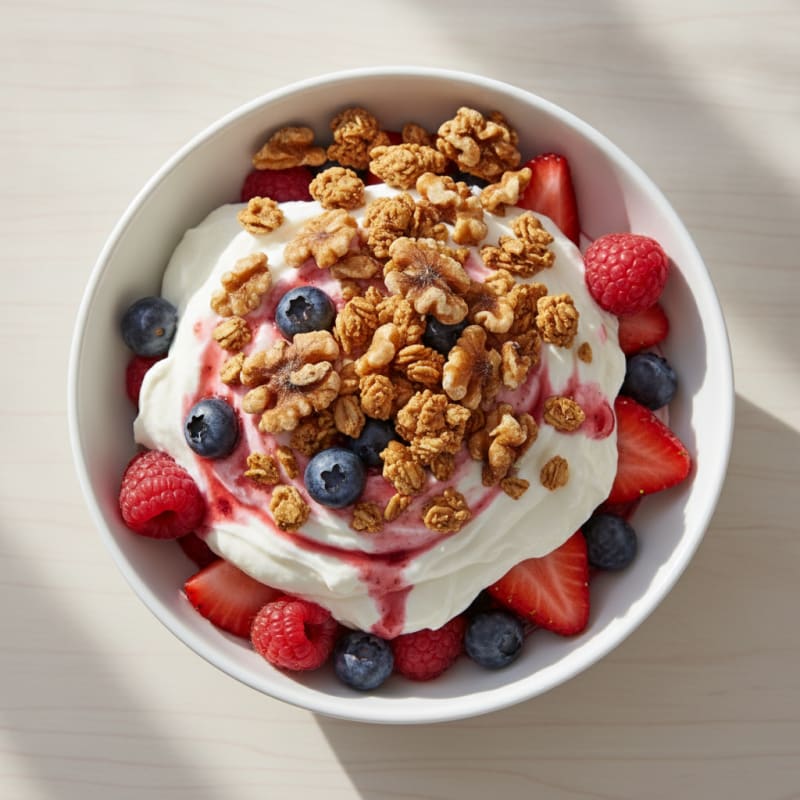 Creamy Greek Yogurt Protein Parfait with Mixed Berries