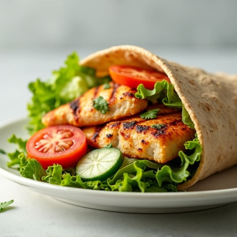 Grilled Chicken and Fresh Veggie Wrap