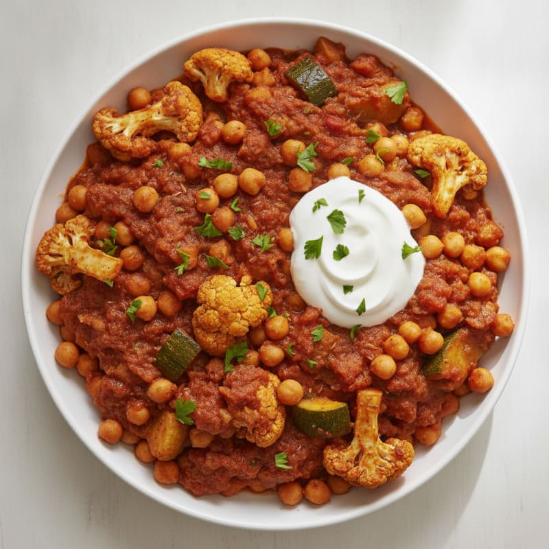 Roasted Vegetable and Chickpea Tagine