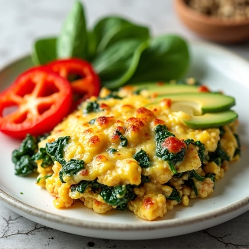 Egg White and Turkey Sausage Scramble with Spinach