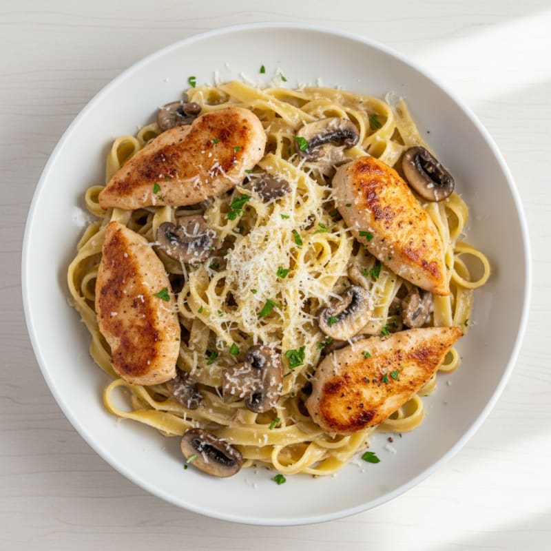 Truffle Mushroom Tagliatelle with Parmesan