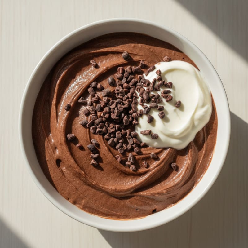 Chocolate Protein Mousse with Greek Yogurt