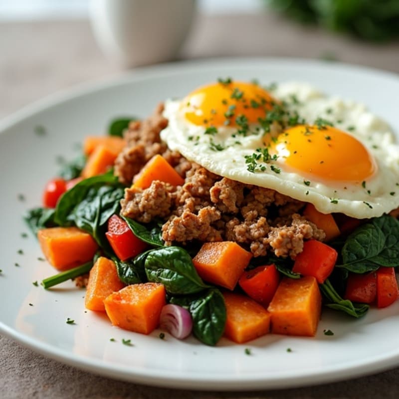 Herb-Seasoned Ground Turkey Skillet with Sweet Potatoes