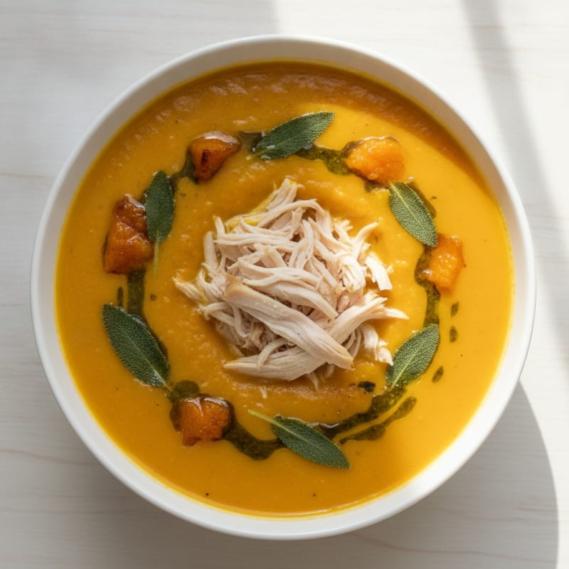 Roasted Butternut Squash Soup with Sage