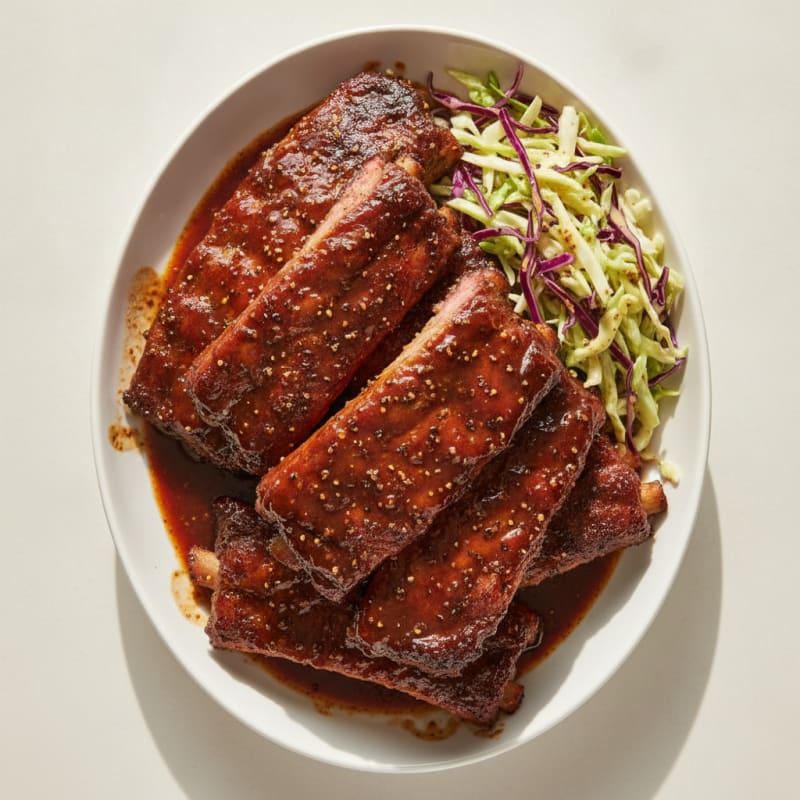 Smoked BBQ Ribs with Tangy Glaze