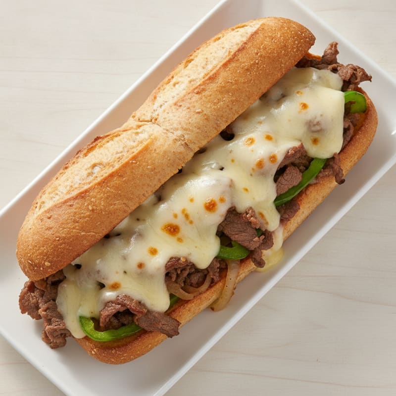 Classic Philly Cheesesteak Sandwich