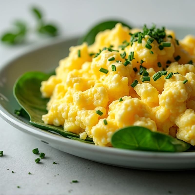 Fluffy Herb-Whipped Scrambled Eggs
