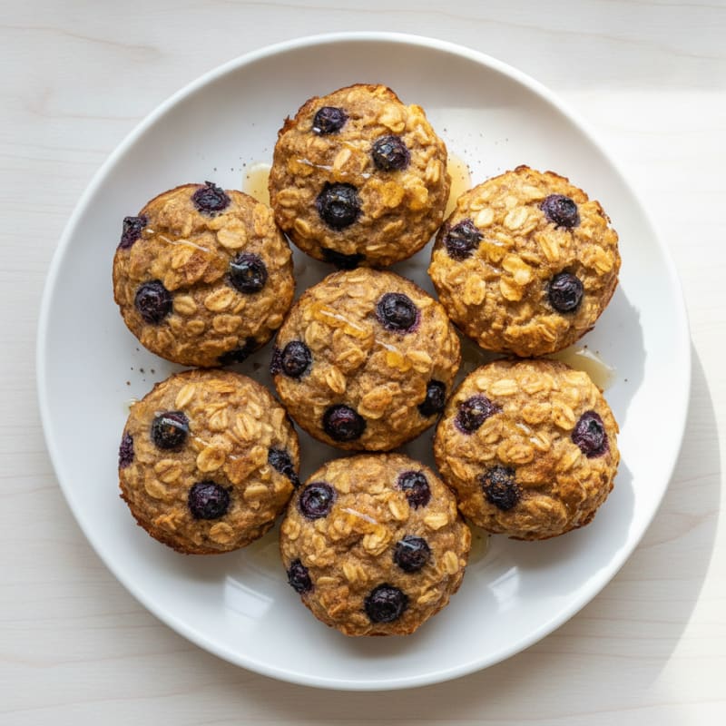 Blueberry Banana Baked Oatmeal Cups