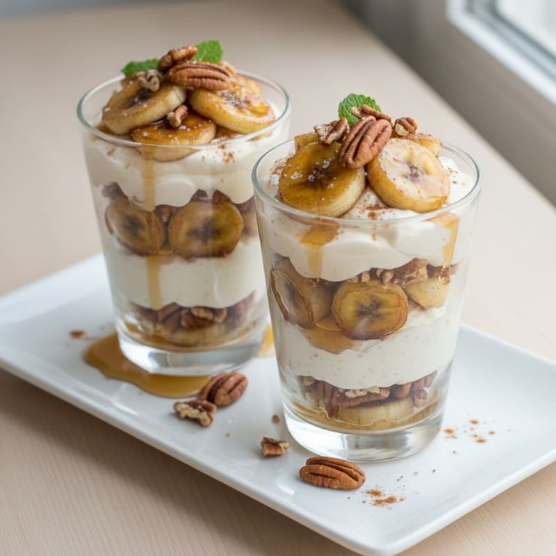 Caramelized Banana Cream Pie Parfaits