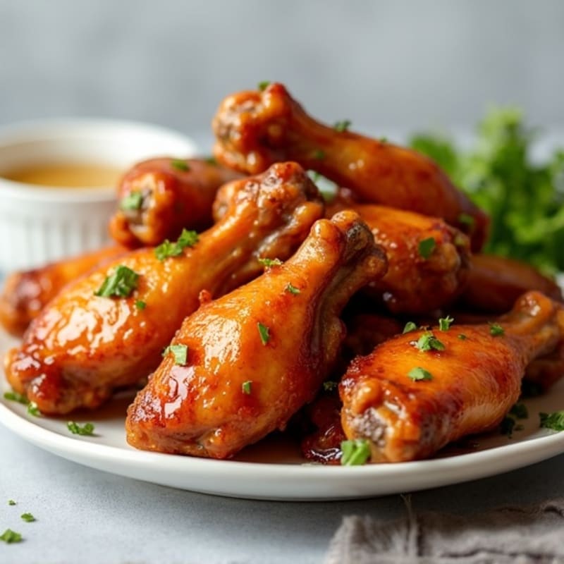 Crispy Sticky Honey-Garlic Chicken Wings