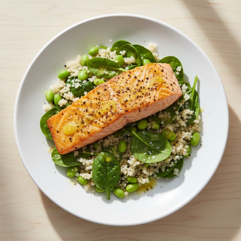 Golden Pan-Seared Salmon Power Bowl