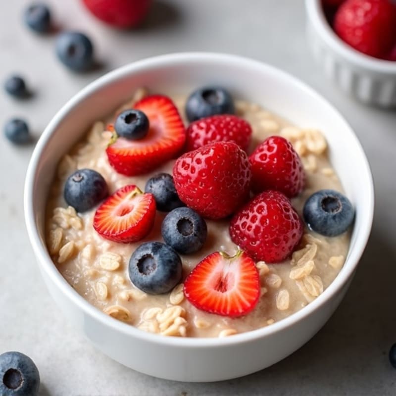 Creamy Protein Oatmeal with Fresh Berries