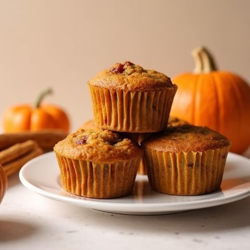 Soft Baked Pumpkin Spice Protein Muffins