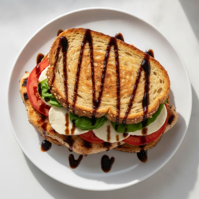 Grilled Caprese Sandwich with Balsamic Glaze