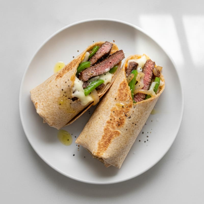 Philly Cheesesteak Steakhouse Wrap