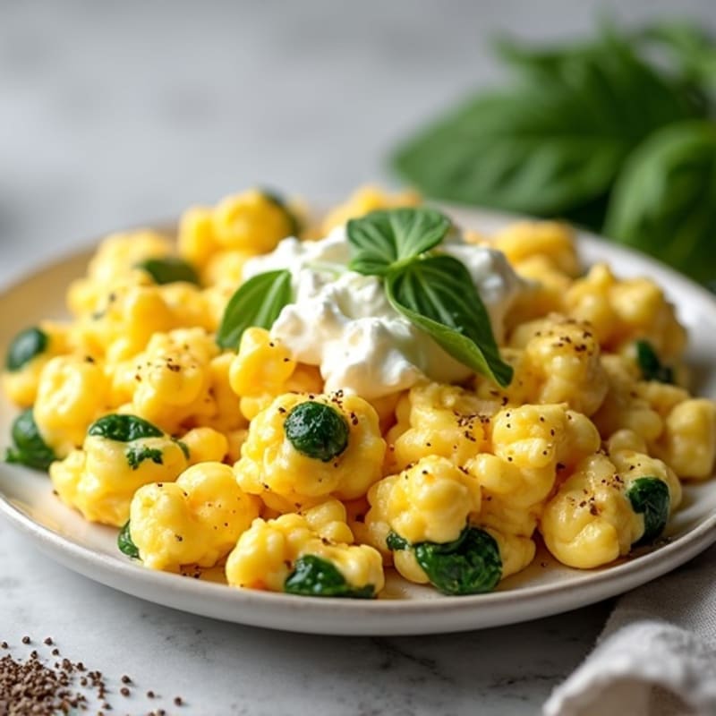 Protein-Packed Fluffy Scrambled Eggs with Cottage Cheese