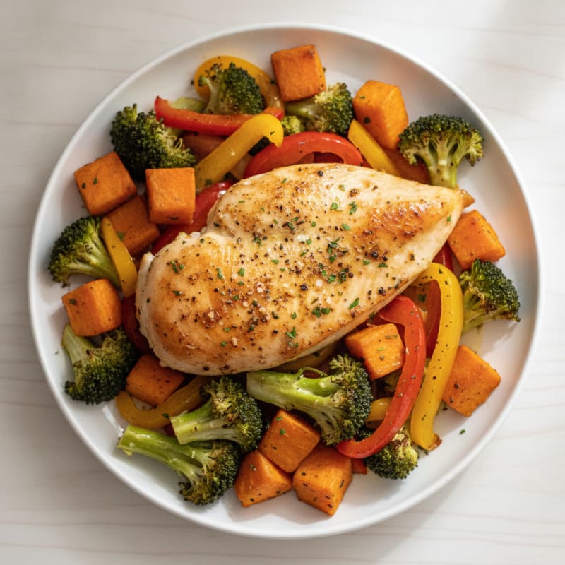 Herb-Roasted Chicken Breast with Vegetables