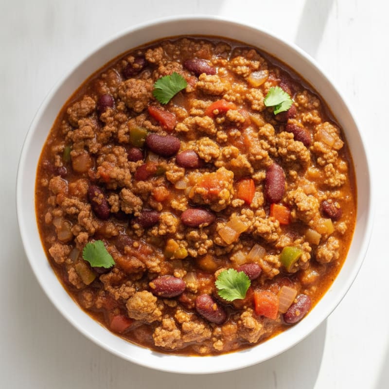 Slow Cooked Beef and Bean Chili