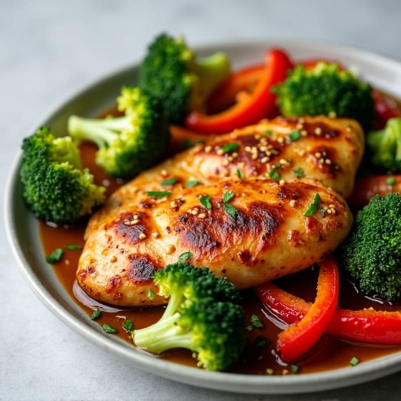 Sheet Pan Sesame Ginger Chicken with Crispy Broccoli