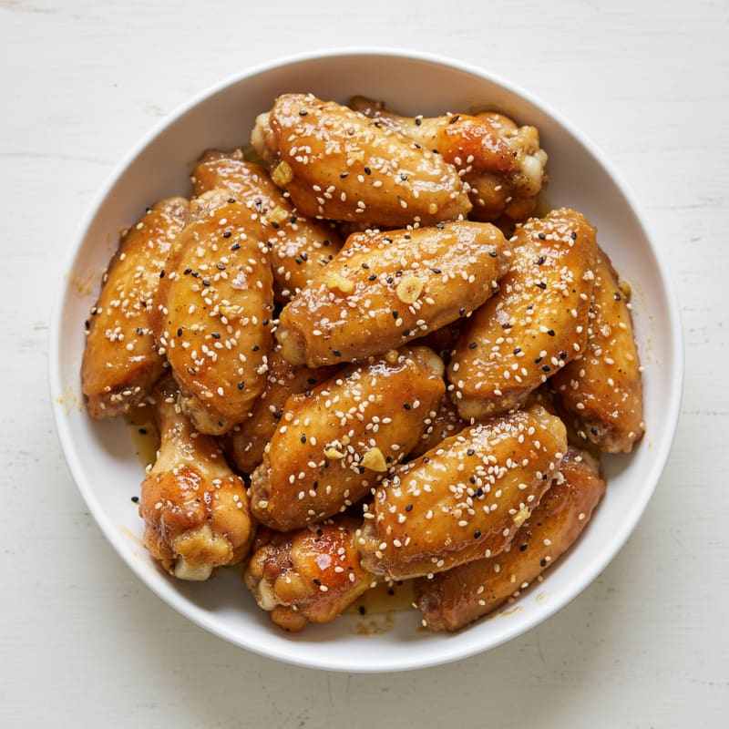 Honey-Glazed Chicken Wings with Sesame
