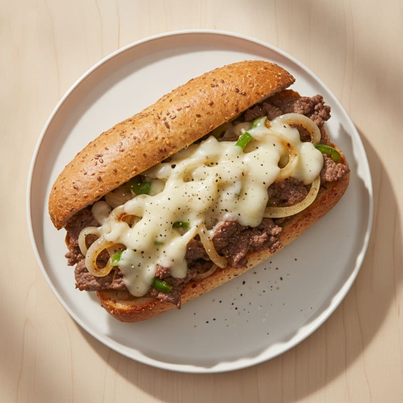 Philly Cheesesteak with Caramelized Onions