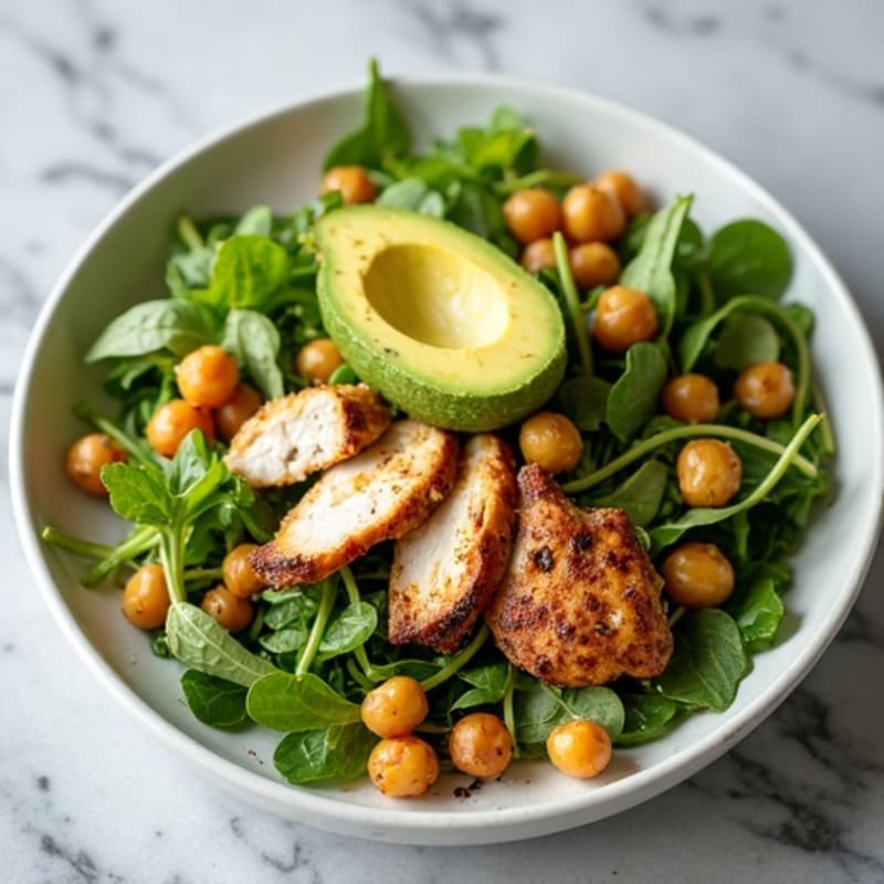 Crispy Avocado and Mixed Greens Salad with Lemon-Herb Vinaigrette