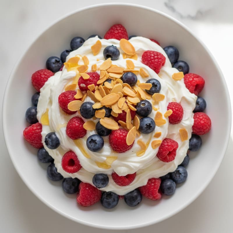 Silky Greek Yogurt Protein Parfait with Mixed Berries