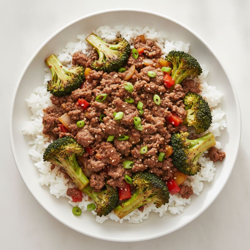 Savory Ground Beef and Broccoli Rice Bowl