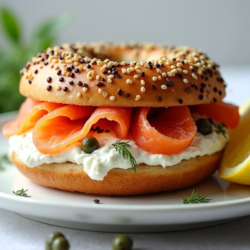 Protein-Packed Everything Bagel with Smoked Salmon and Herb Cream Cheese