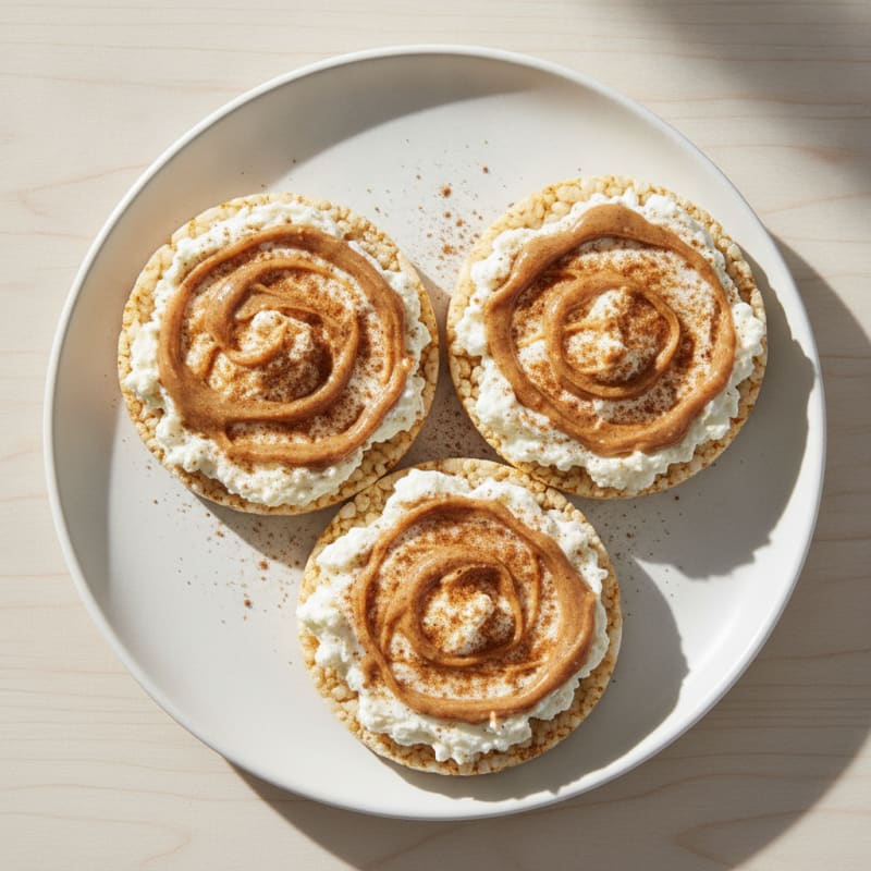 Cottage Cheese Protein Rice Cakes with Almond Butter