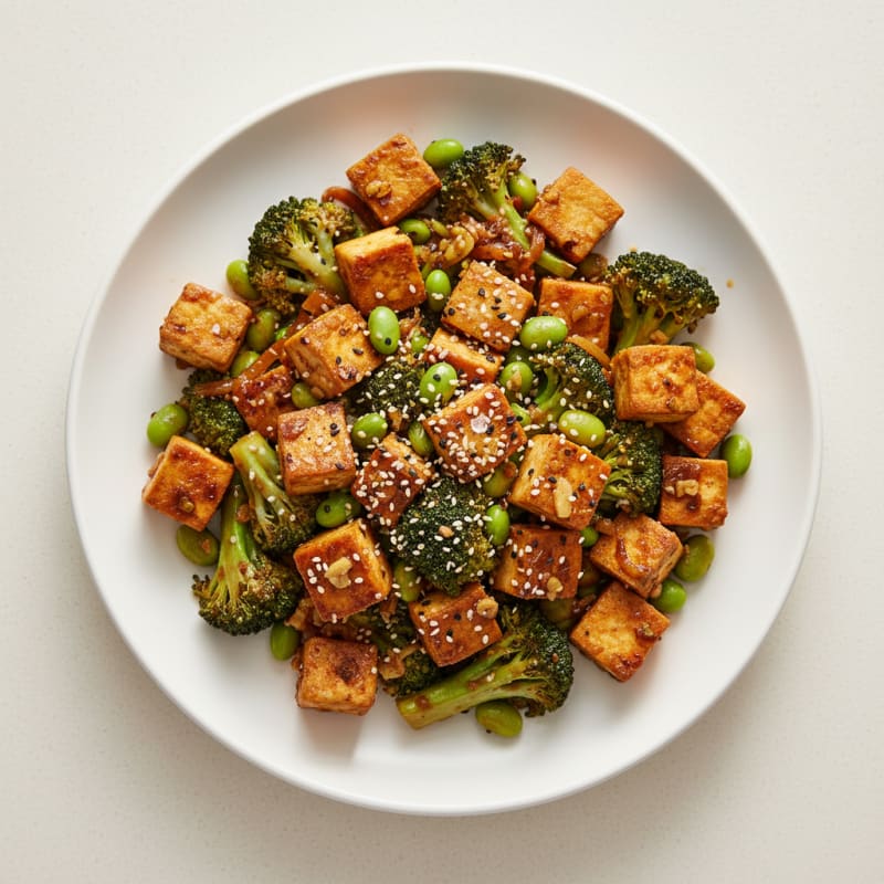 Sesame-Ginger Tofu and Broccoli Stir-Fry