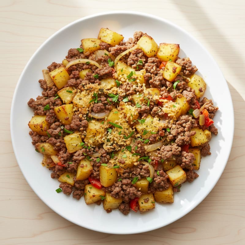 Savory Beef Mince and Potato Bake