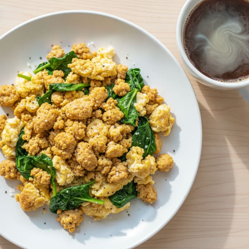 Protein-Packed Scramble with Classic Whole Milk Coffee