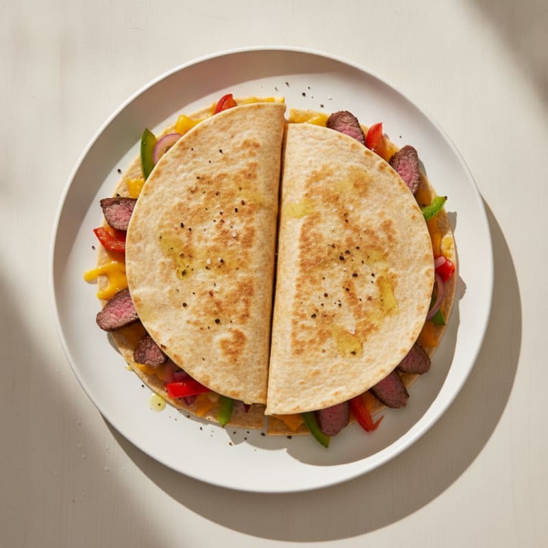 Pan-Seared Steak Quesadillas with Peppers