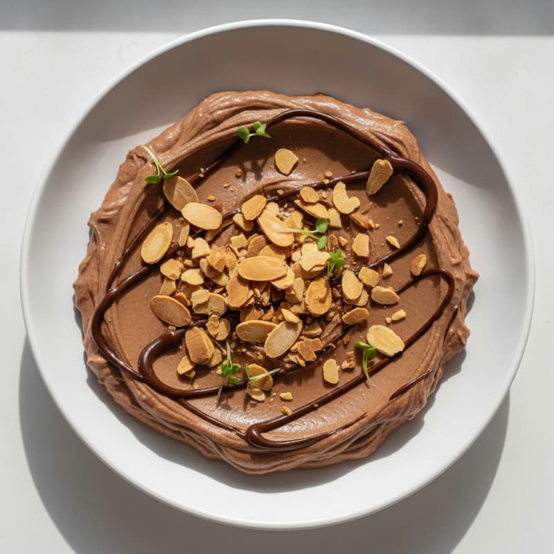 Silky Chocolate Protein Mousse with Almond Crunch