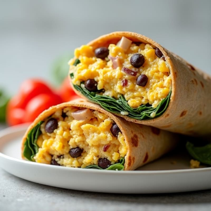 Protein-Packed Egg and Turkey Breakfast Burrito