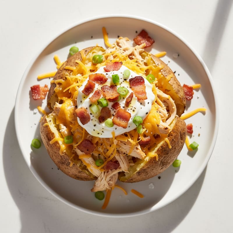 Loaded Baked Potato with Crispy Bacon