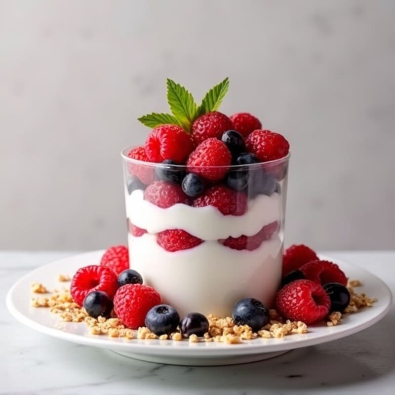 Creamy Greek Yogurt and Mixed Berry Protein Parfait