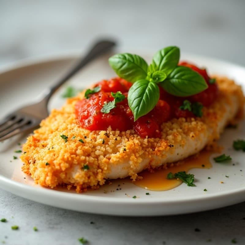 Crispy Baked Chicken Parmesan with Fresh Herbs
