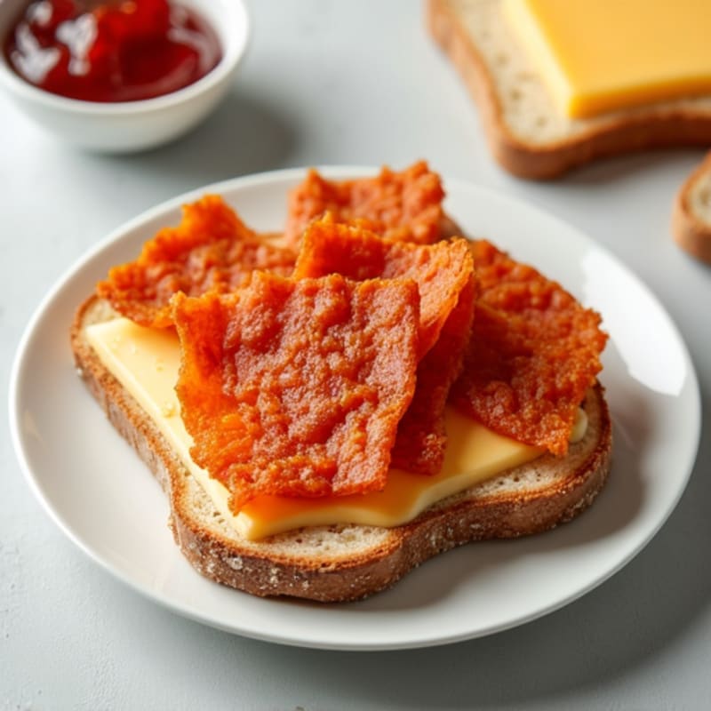 Crispy Turkey Jerky with Low-Fat String Cheese & Toast with Jam