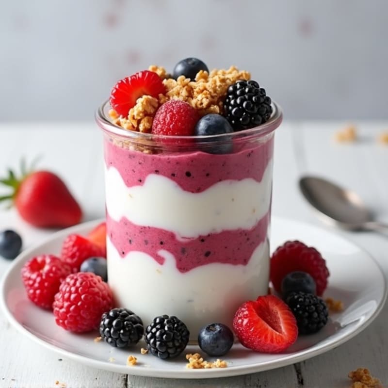 Creamy Greek Yogurt and Mixed Berry Protein Parfait