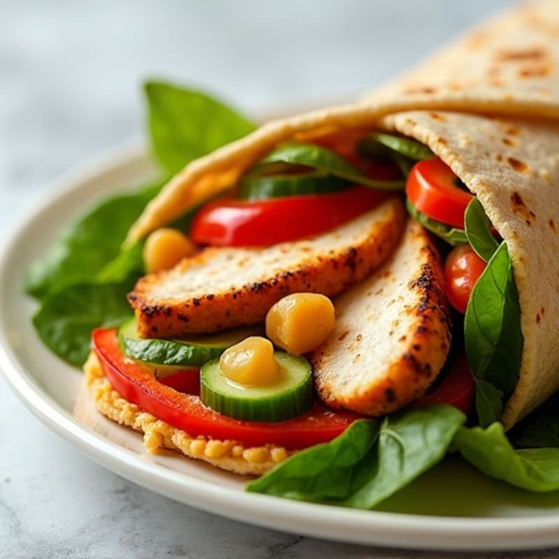 Fresh Veggie Hummus Wrap