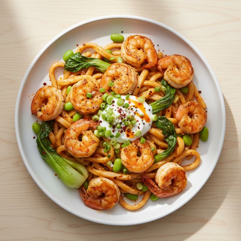 Creamy Chili-Garlic Udon Noodles