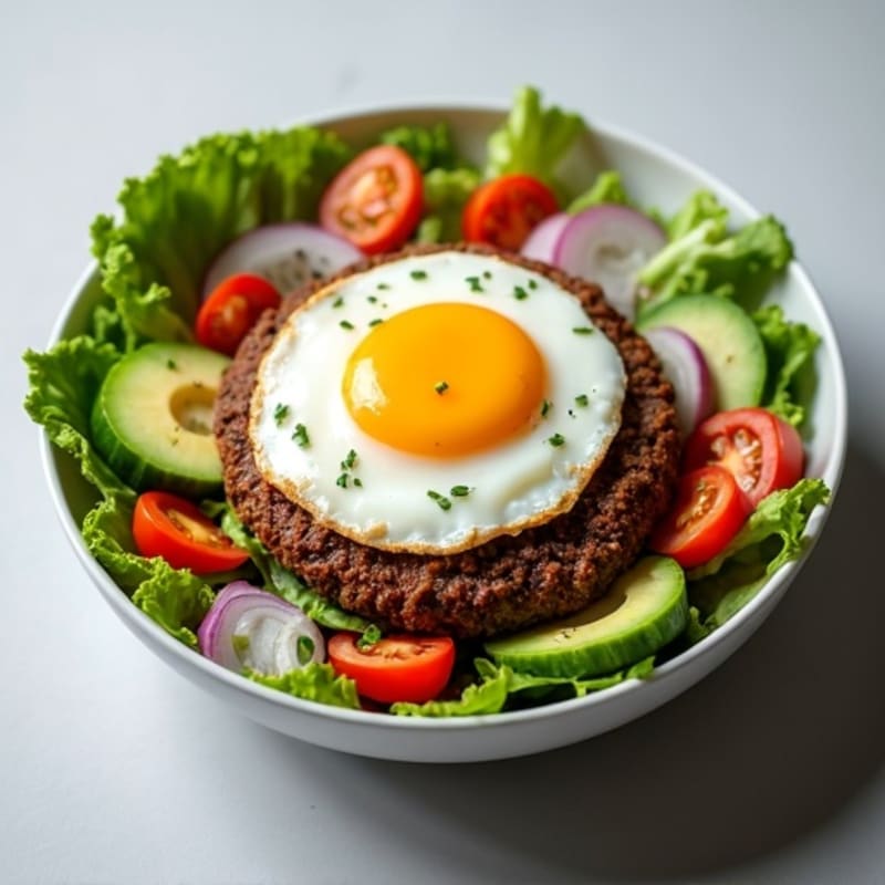 Protein-Packed Crunchy Lean Ground Beef Burger Bowl