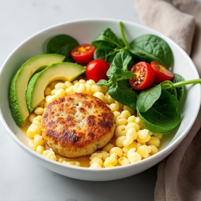 Egg White and Turkey Sausage Scramble with Spinach