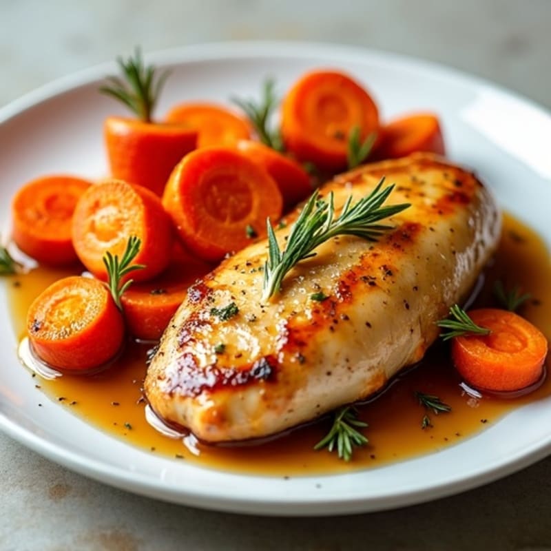 Sheet Pan Maple Glazed Chicken and Roasted Carrots