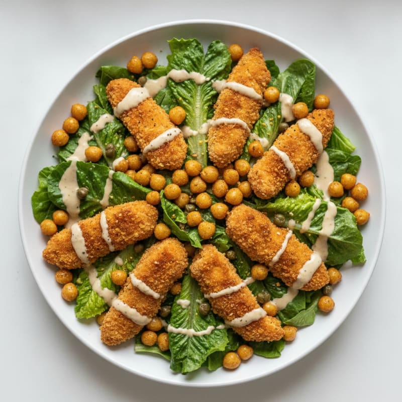 Vegan Chicken Caesar Salad