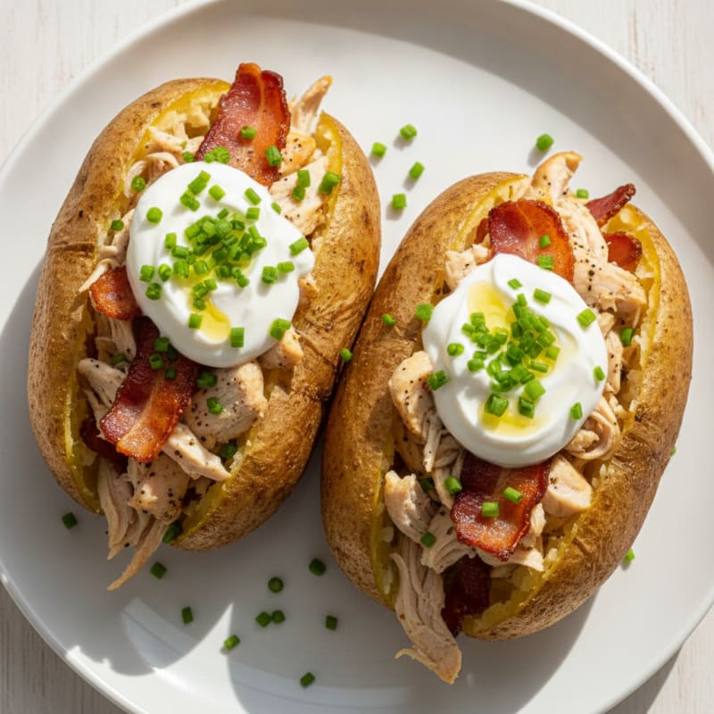 Loaded Baked Potatoes with Chives