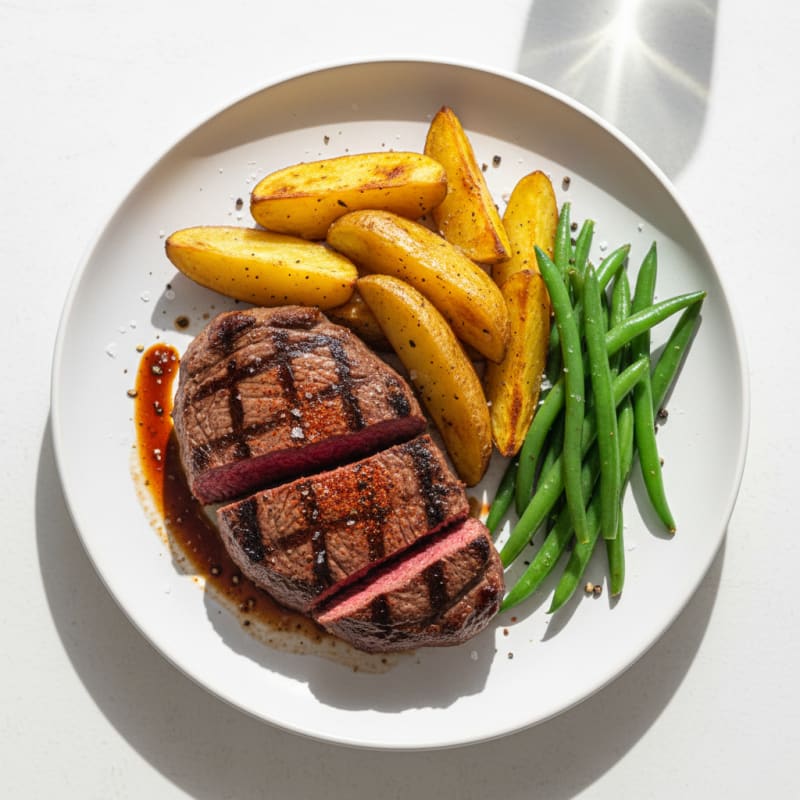 Smoky Grilled Steak with Crispy Potatoes